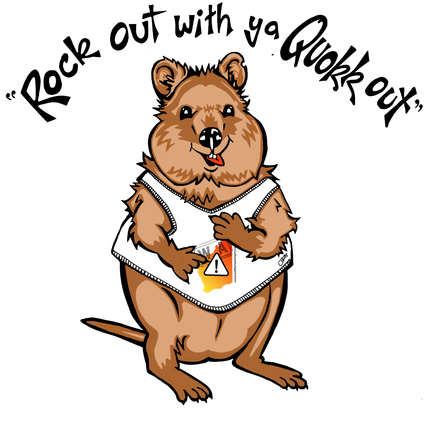 Unisex Oversize white T-shirt “Rock out with ya Quokk out”
