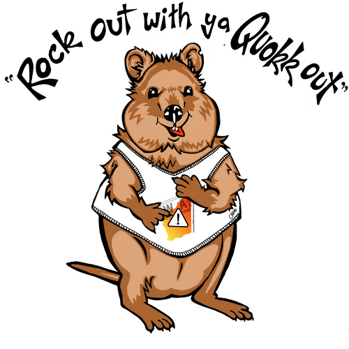 Unisex Oversize white T-shirt “Rock out with ya Quokk out”